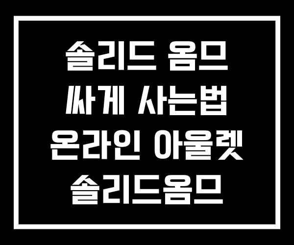 솔리드 옴므 싸게 사는법 온라인 아울렛 솔리드옴므